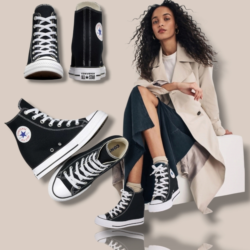Like New🖤Converse Women's Chuck Taylor All Star Classic Wedge Platform Sneakers